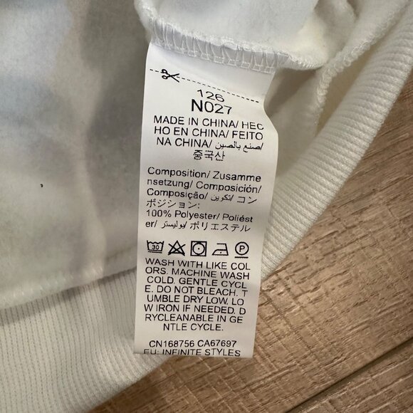 SHEIN WOMENS NEW XL CREAM LEOPARD HOODIE SWEATSHIRT 8 BALL CHERRIES NEW - Picture 6 of 8